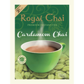Royal Chai Cardamom Chai premium instant tea box featuring 10 servings and a background of green cardamom pods. Includes a 20-year anniversary celebration seal.